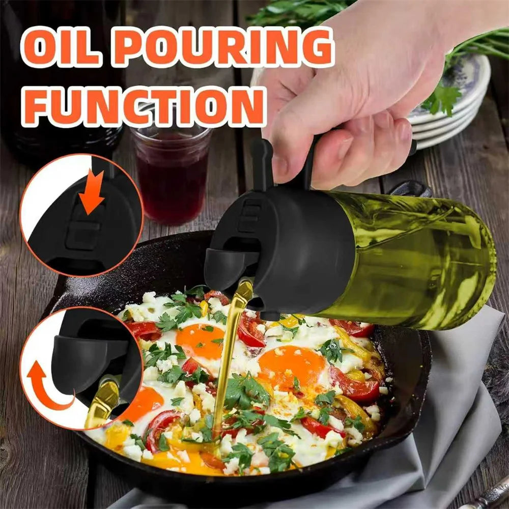 ScoopSense Oil Sprayer — 2-in-1 Glass Mister & Pour Bottle