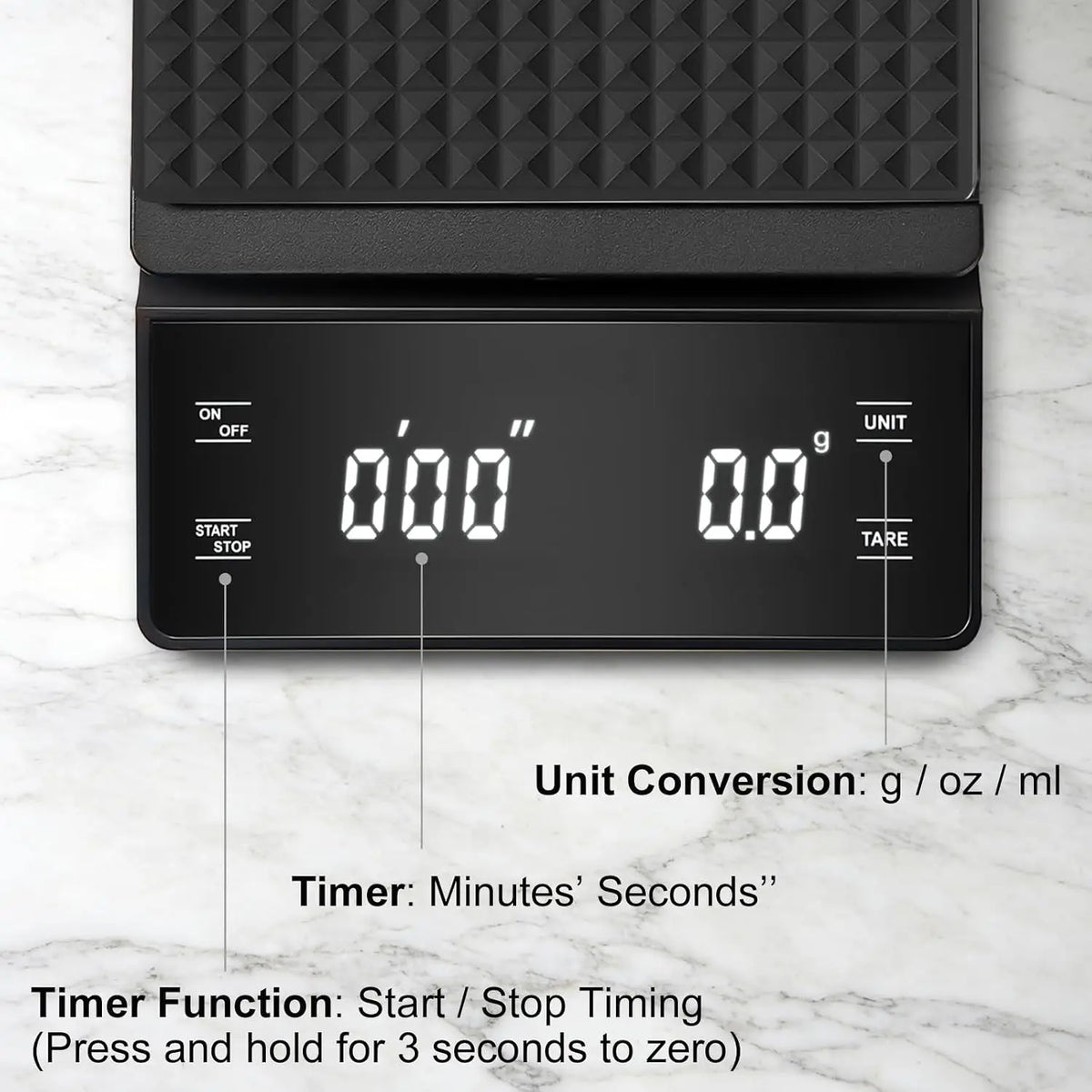 ScoopSense Coffee Scale — 3kg/0.1g with Brew Timer